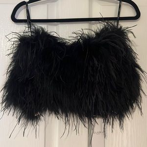 Club L feather tube top